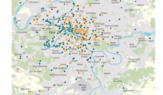 Carte des implantations de tiers-lieux en Ile-de-France - Situation 2020