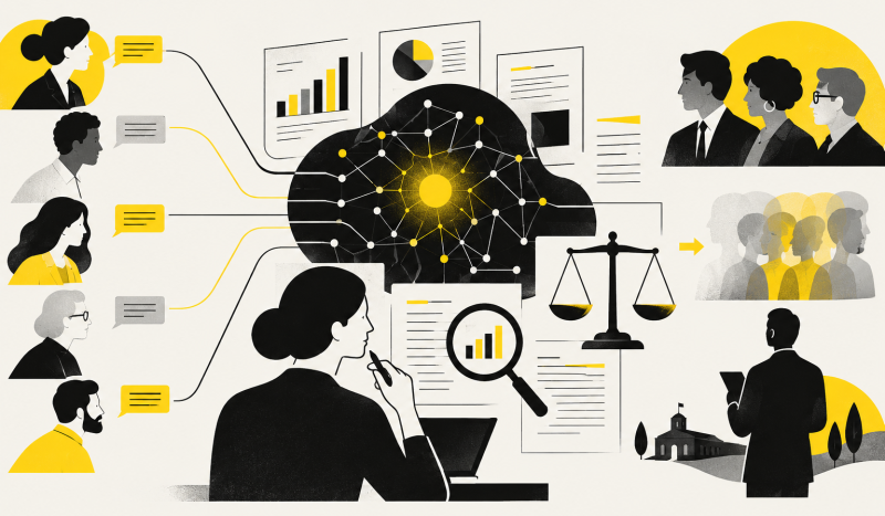 Illustration usage IA dans l'évaluation