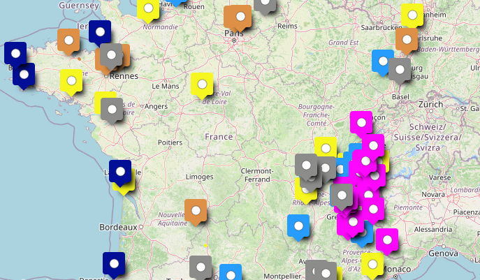 Carte des renoncements territoriaux