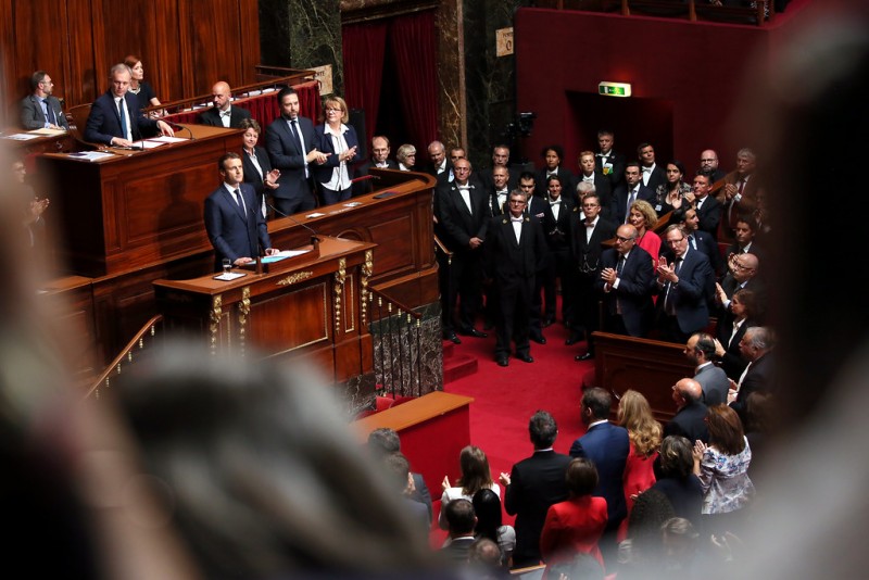 Emmanuel Macron au Congrès de Versailles le 3 juillet 2017