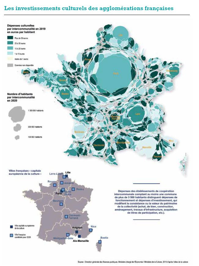 Les investissements culturels des agglomérations françaises