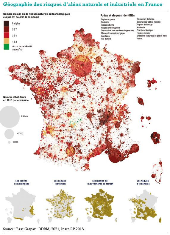 Géographie des risques d'aléas naturels et industriels en France